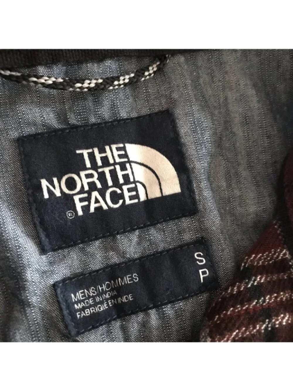 The North Face Flannel Shirt Men Small Plaid Black Burgundy Outdoor Grunge Skate